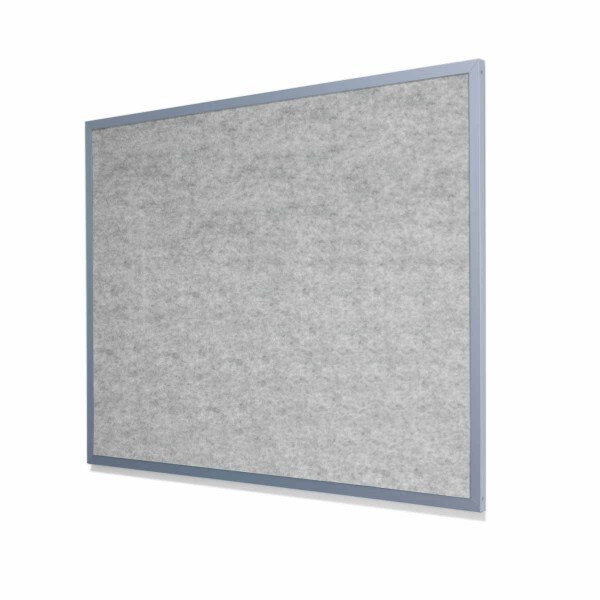 Chrome Velour VELCRO® Compatible Cork Board with Heavy Aluminum Frame